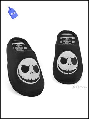 Nightmare Before Christmas Slip-On Mules Slippers Velour